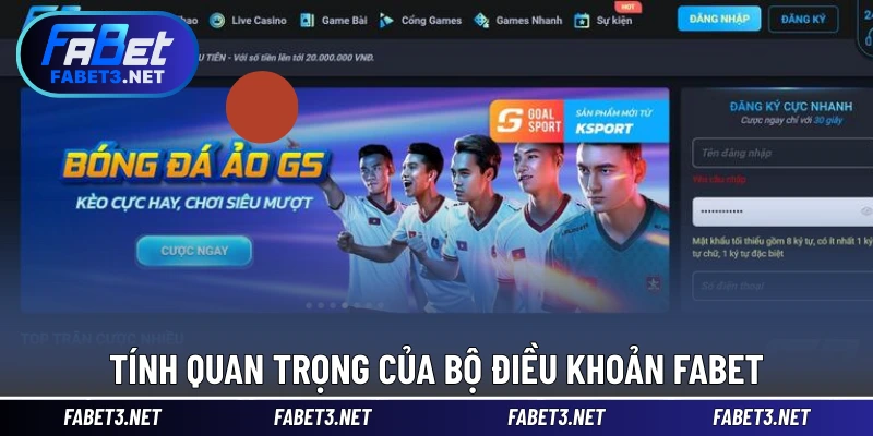 Tính quan trọng của bộ điều khoản FABET